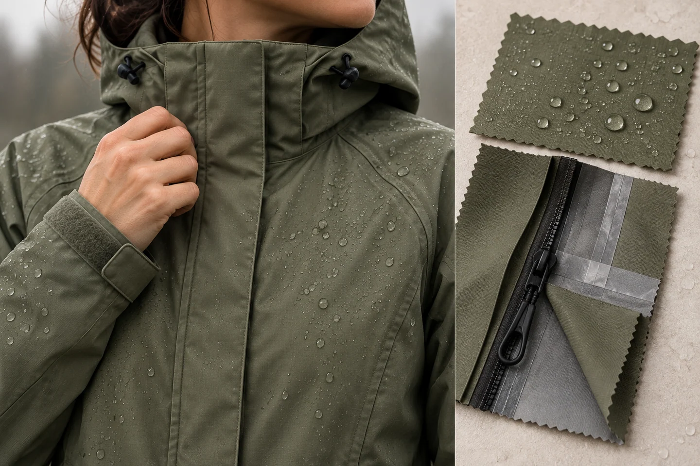 Lightweight rain riding shell: Claim architecture — generated development study