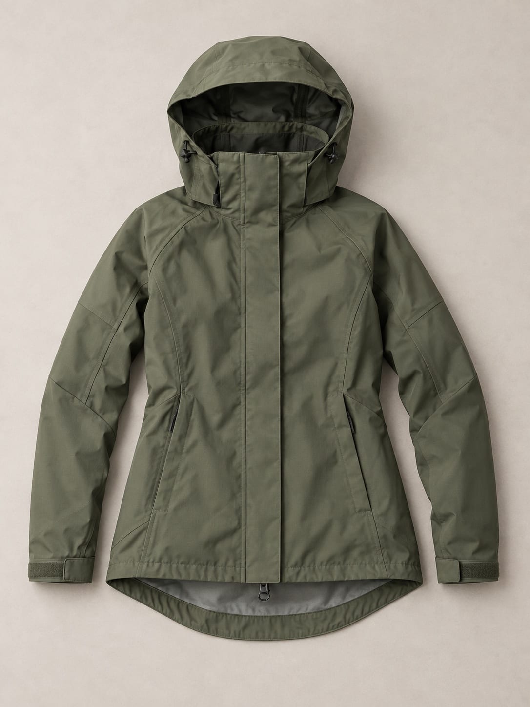 Lightweight rain riding shell — garment development concept