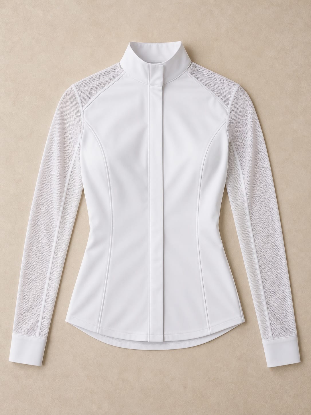 Mesh-sleeve show shirt — garment development concept