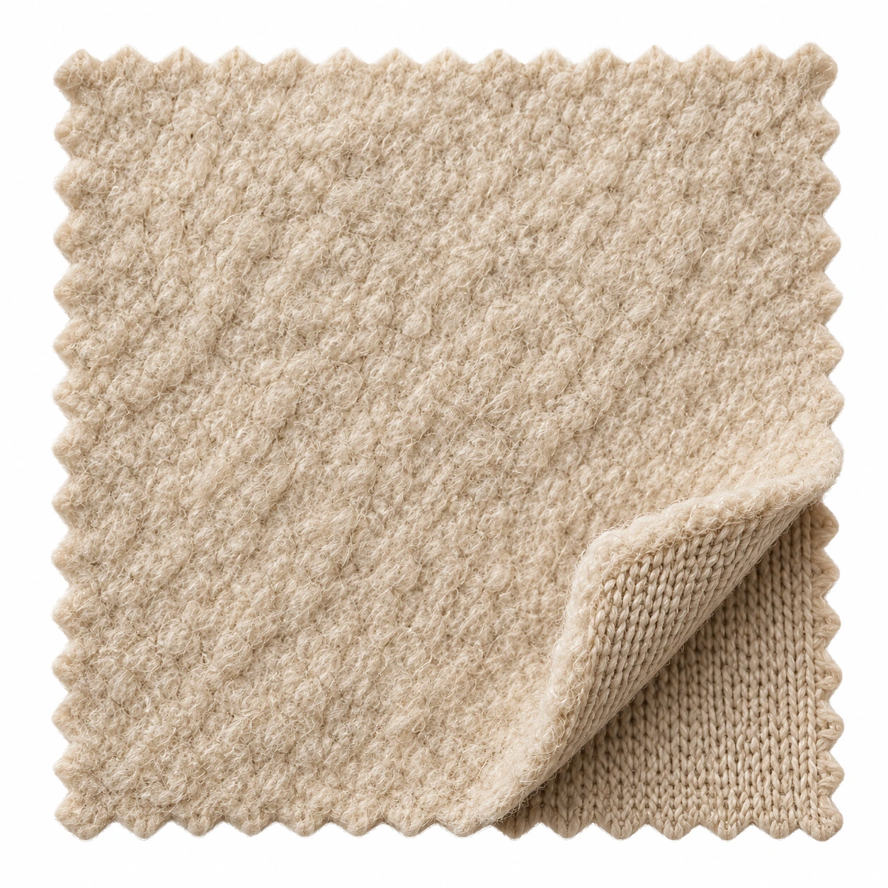 Brushed surface textile construction study